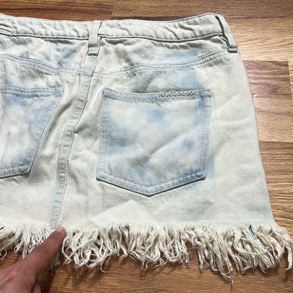 Free People Tie Front Jean denim Skirt size 26 - Picture 12 of 16